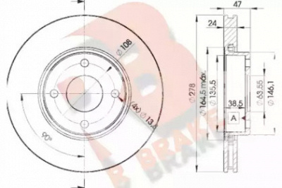 R BRAKE 78rbd26785 -  Тормозной диск